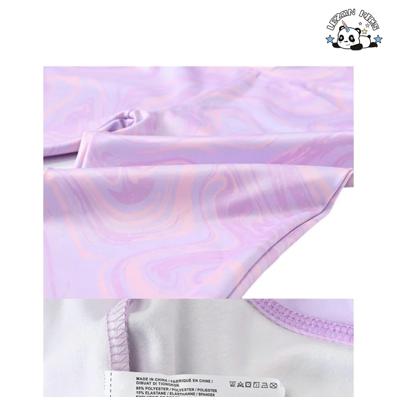 LEZONKIDS - New Customized Metallic Printing Vest and Legging Two Pieces Outfits Kids Jogger Set for Summer